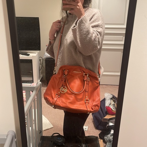 Michael Kors Burnt Orange Oversize Purse Crossbody Bag - Picture 4 of 4